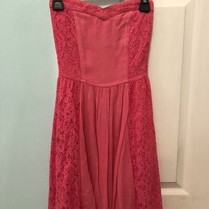 hot pink strapless abercrombie kids dress